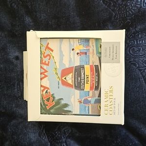 Key West Ceramic Coasters NWOT